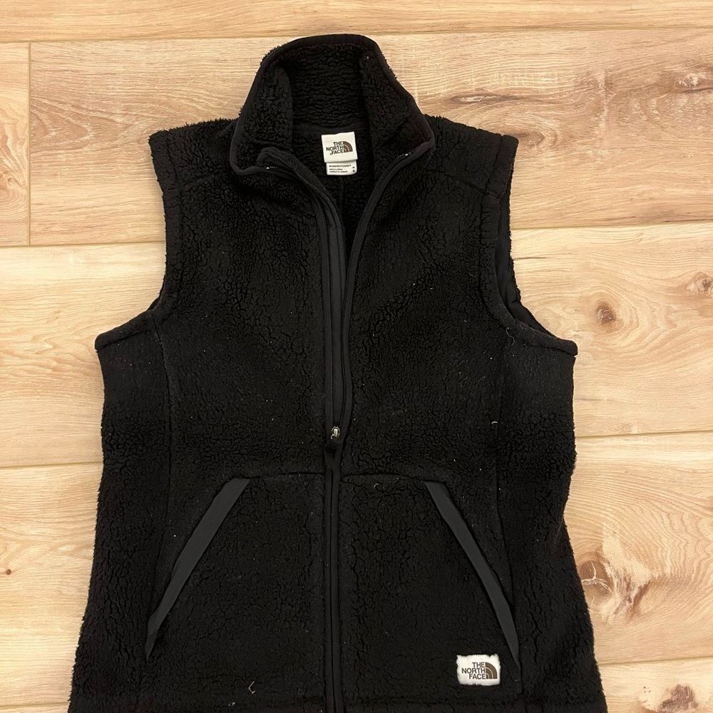 The North Face Black Sherpa Vest, size medium